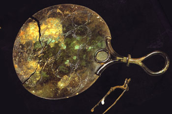 A bronze Iron Age mirror