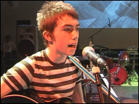 Logan performs on Friday Night Gerbil