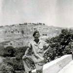 3rd The King’s Own Hussars, Trans-Jordon July 1946. Village of Salt in the background