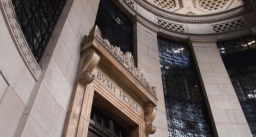 The entrance of Bush House