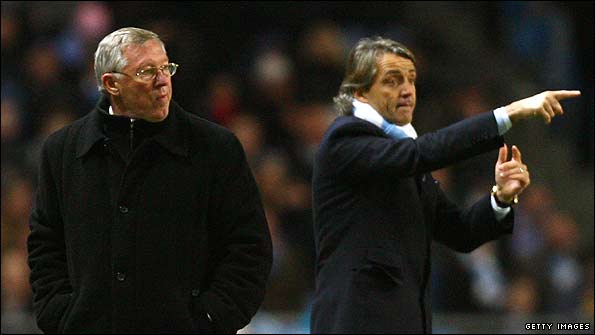Sir Alex Ferguson and Roberto Mancini