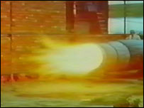 Testing Frank Whittle's jet engine