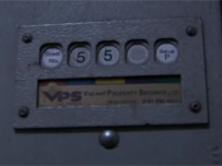 Metal doors covering repossessed properties