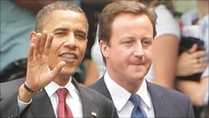 Barack Obama and David Cameron at a previous meeting