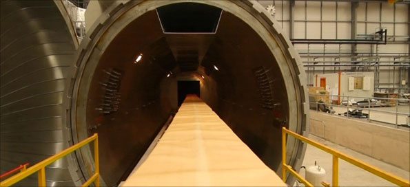 GKN's giant Autoclave cooks the wing spars at 180 degrees