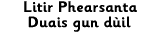 Litir Phearsanta Duais gun dùil