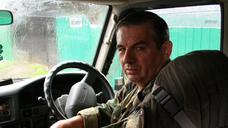 Anatoly Kabanietz, inspector just before leaving on patrol