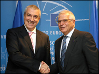 Preşedintele Borrell şi premierul Tăriceanu