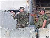 Georgian troops