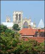 View of York Minster from the city walls