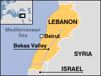 Mapa Libanonu