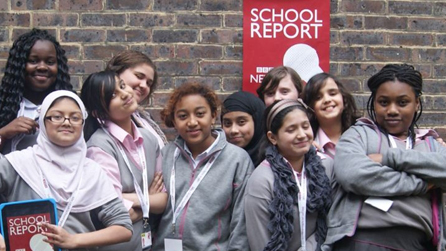 School children from the School Report team