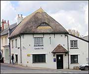 In Chagford even the bank is thatched!