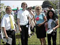 Paul, Adam, Kim Wilde and Gail