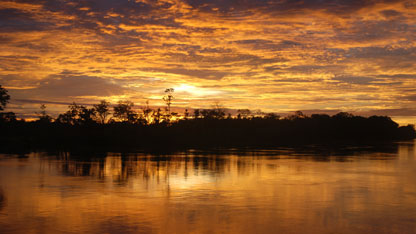 Wet season skies change dramatically at sunset