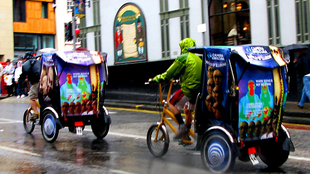 Tuk-tuks in the rain