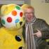 Chris Evans shares a hug with Pudsey before he starts his leg of the Children in Need Radio 2 Music Marathon 2007.