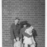 A photograph of myself, husband Bill and sons Michael and newly born Paul, whose birth saved Bill's life