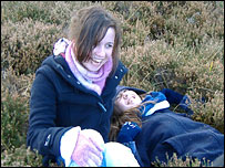 Jessica with her friend