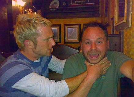 Tom and Ben strangle each other