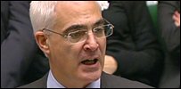 Chancellor Alistair Darling delivers his pre-Budget report
