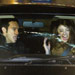 Ewan and Amber in the crashed car