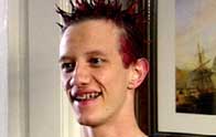 Derek's spiky red hair