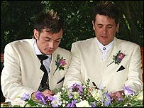 The signing ceremony.