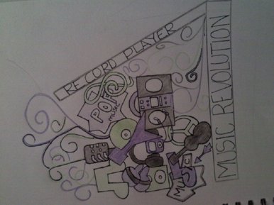 T-shirt design your label music revolution