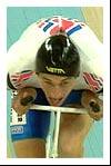 Graeme Obree in his controversial racing position