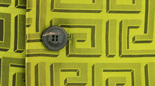 Versace green and black jacket (detail)|00|Elton John 