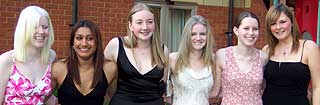 Sara and her friends - off to a uni ball