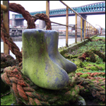 Tie up point and rope