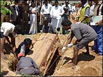 Exhumation of bodies
