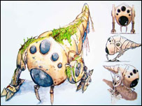 Alien explorer craft by Andy Matthews