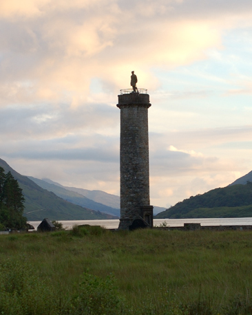 Monument to the Jacobites at Glenfinnan (Image courtesy of Jim Conlin)