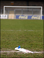 A bouquet on the pitch
