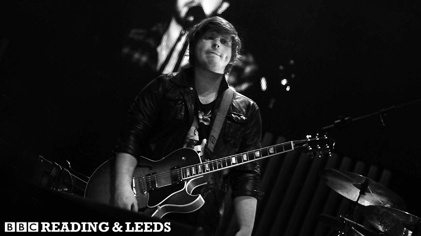 Kings of Leon performing live at Reading 2009