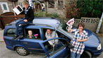 The Davies family featured in 'Changing Lives: Going Green' in their estate car
