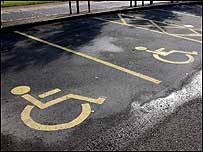 Disabled parking bays