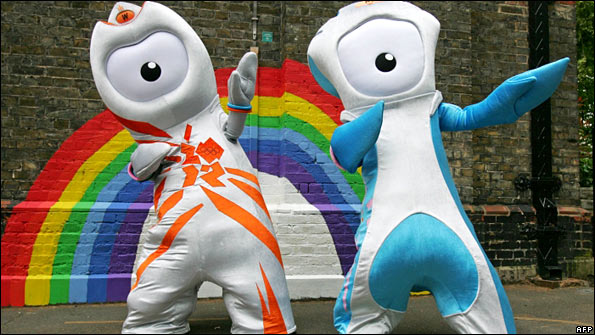 Olympic mascots Wenlock and Mandeville