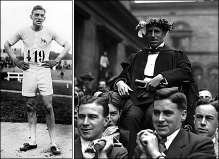 Harold Abrahams (left) and Eric Liddel