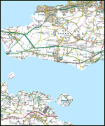 Thanet after a five metre rise in sea levels