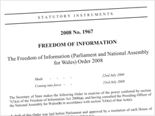 The Freedom of Information (Parliament and National Assembly for Wales) Order 2008