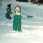 Snowball fight! - Eamonn's children Aisling and Katie