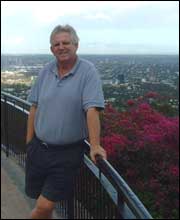 Richard on the top of Mount Cootha overlooking Brisbane