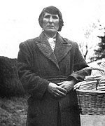 A gypsy woman selling her wares