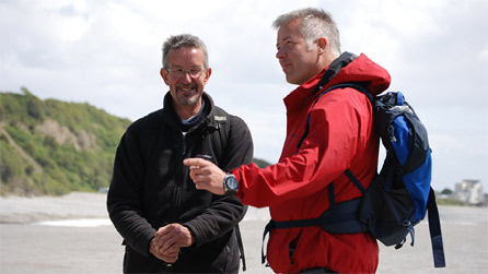 Walking along knap beach towards Porthkerry Country Park 
