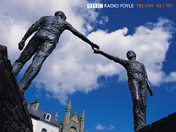 Pic; Statues at Craigavon Bridge