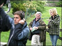 Bill and Kate on location at Pensthorpe.